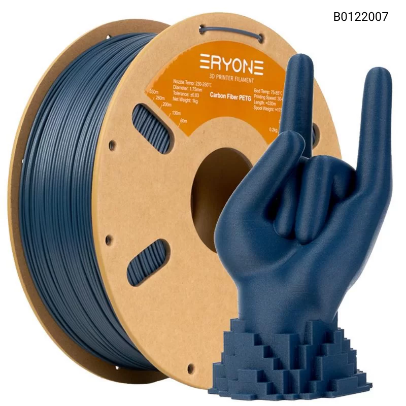 Пластик для 3D принтера Eryone Carbon Fiber PETG 1.75mm, 1KG/roll, Цвет Blue