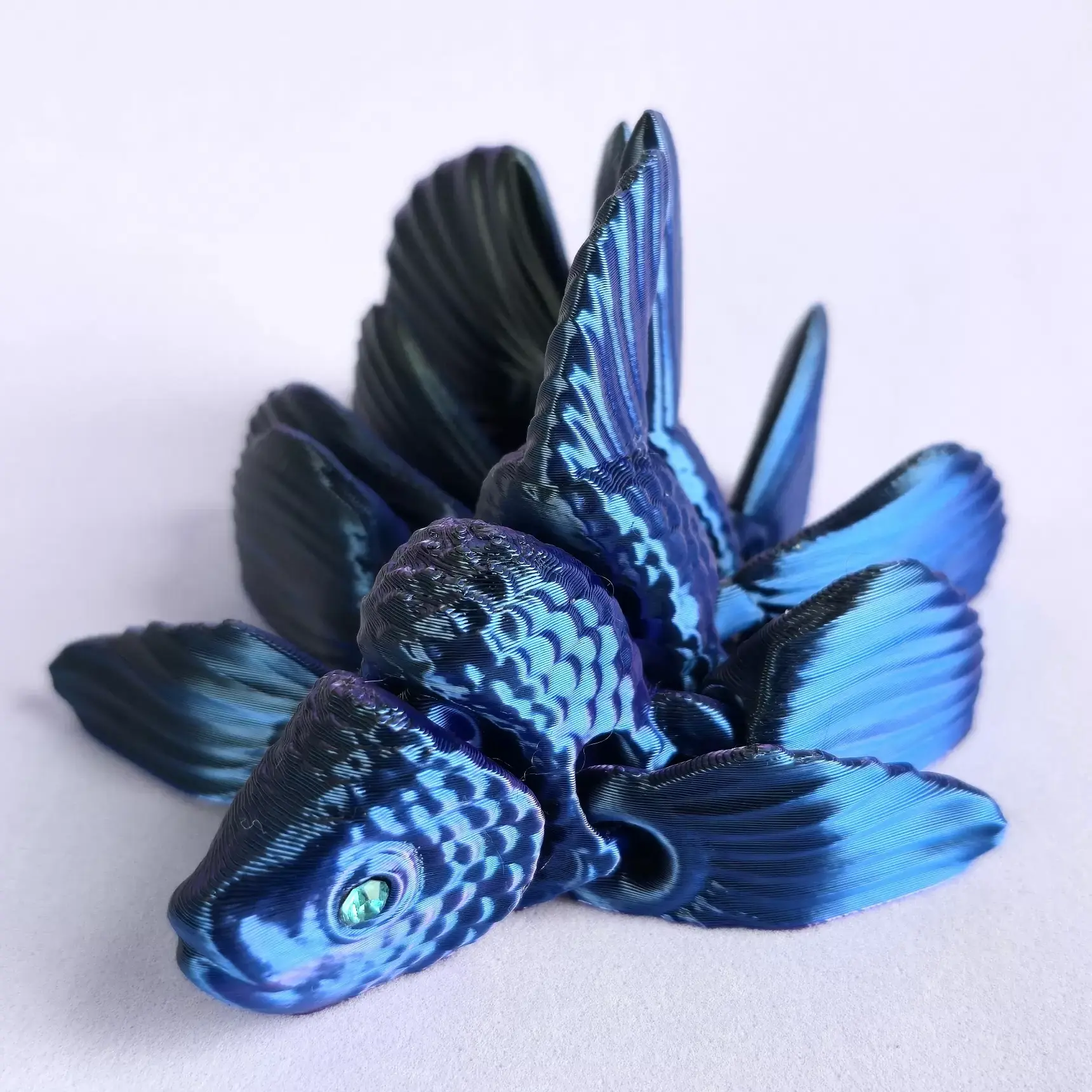 3Д модель Флекси Рыбка 13х6,5см, Цвет Black-Blue-Purple