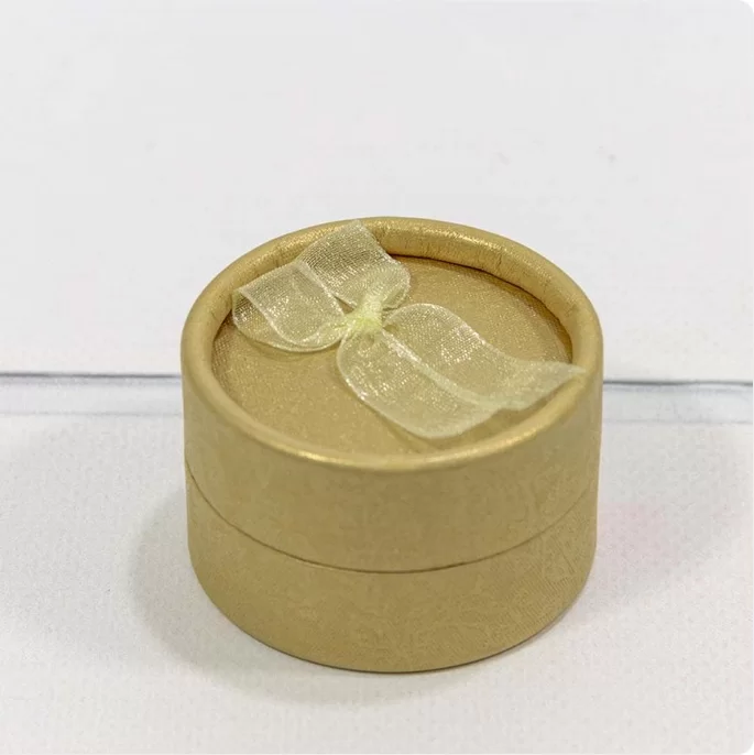 Коробка круглая 5х3 см, Светлое золото