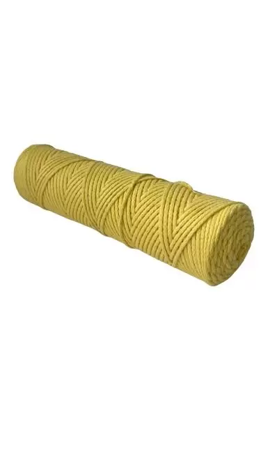 Шнур 2 мм  50 м хлопковый (желтый)