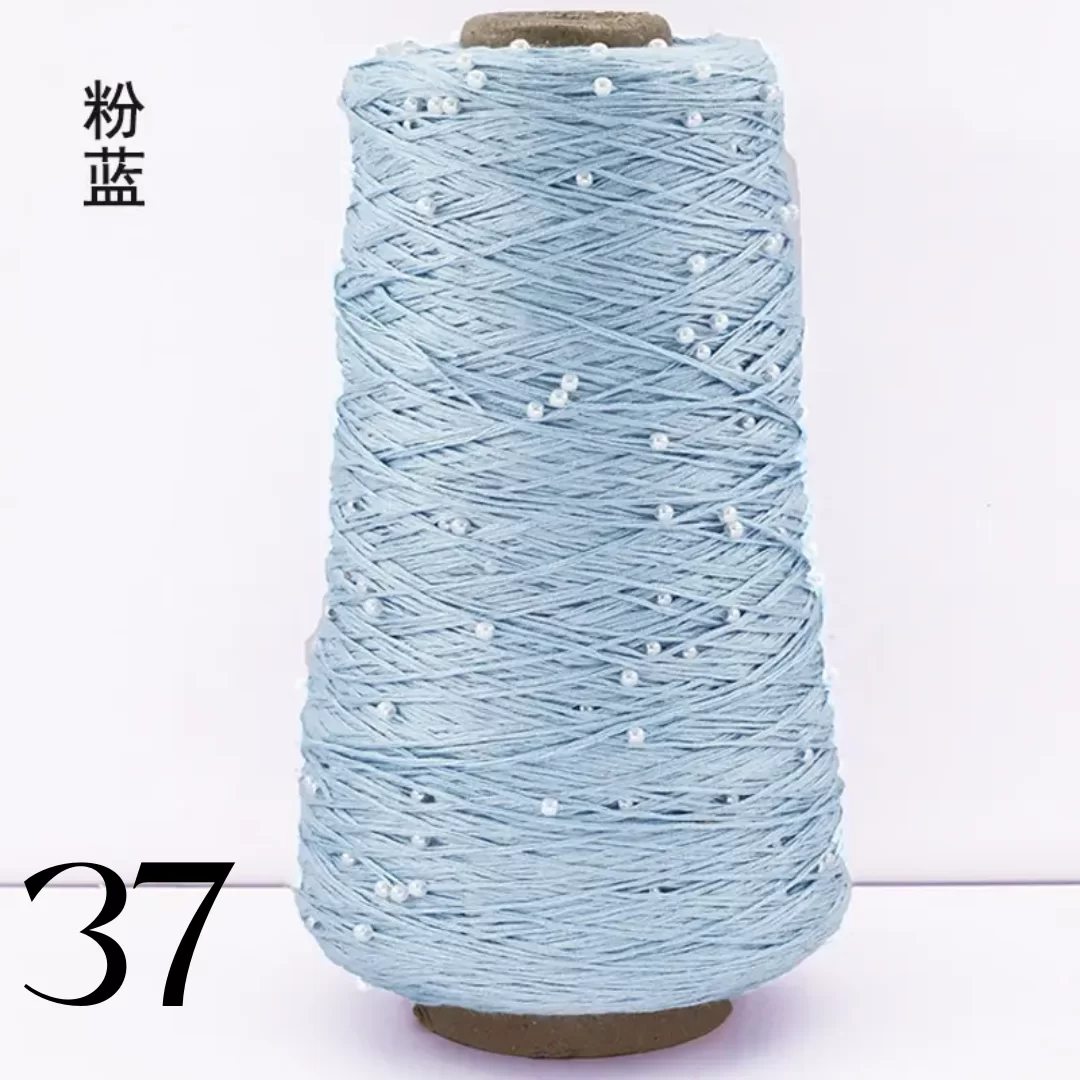Бусины на хлопке, Цвет 37, Голубой