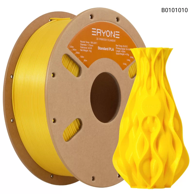 Пластик для 3D принтера Eryone Standard PLA 1.75mm, 1KG/roll, Цвет Yellow