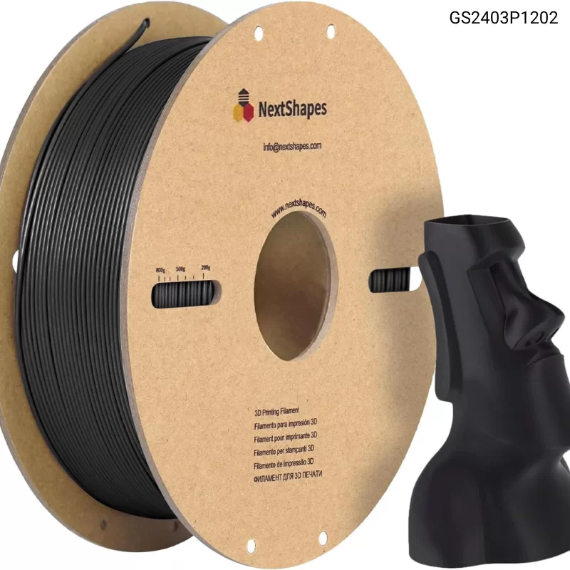 Пластик для 3D принтера Standard PLA 1.75mm, 1KG/roll, Цвет Черный