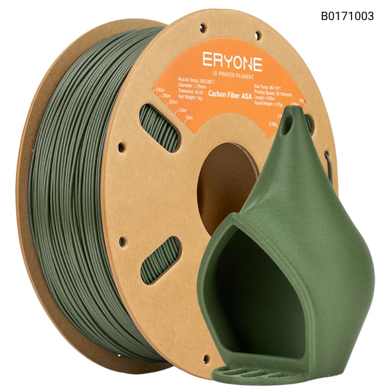 Пластик для 3D принтера Eryone Carbon Fiber ASA 1.75mm, 1KG/roll, Цвет Olive Green