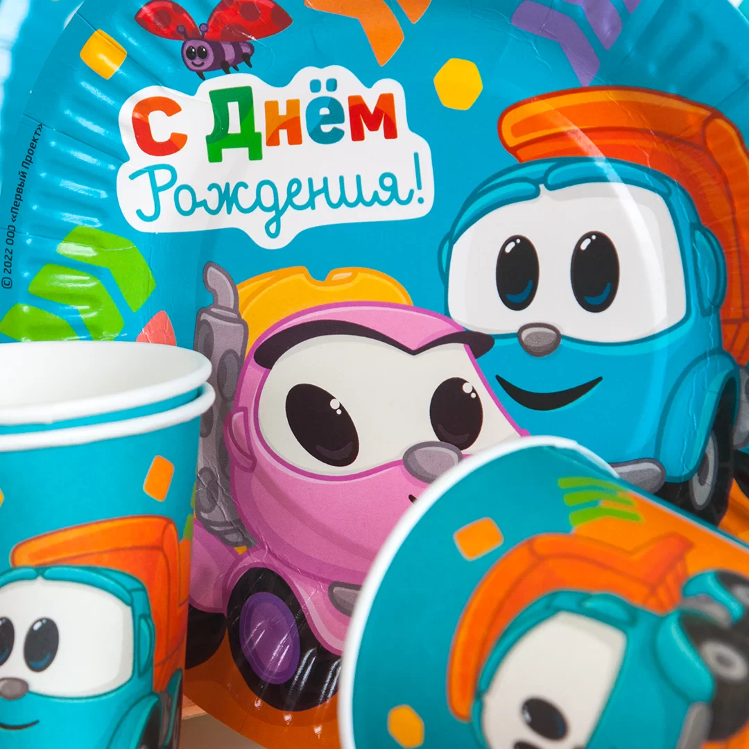Тарелки (7''/18 см) Грузовичок Лёва, 6 шт.