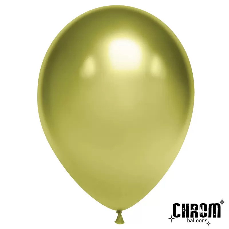Шар с гелием (12''/30 см) Лайм, хром