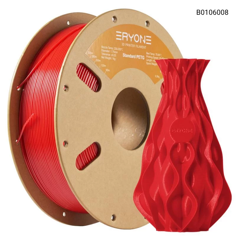 Пластик для 3D принтера Eryone PETG 1.75mm, 1KG/roll, Цвет Red