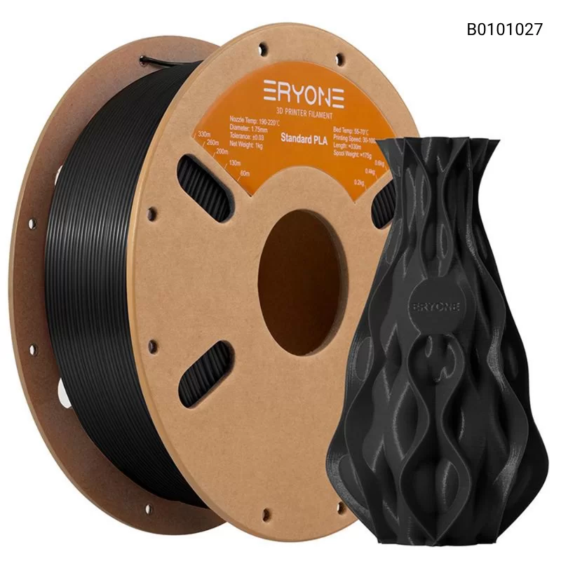 Пластик для 3D принтера Eryone Standard PLA 1.75mm, 1KG/roll, Цвет Carbon Black