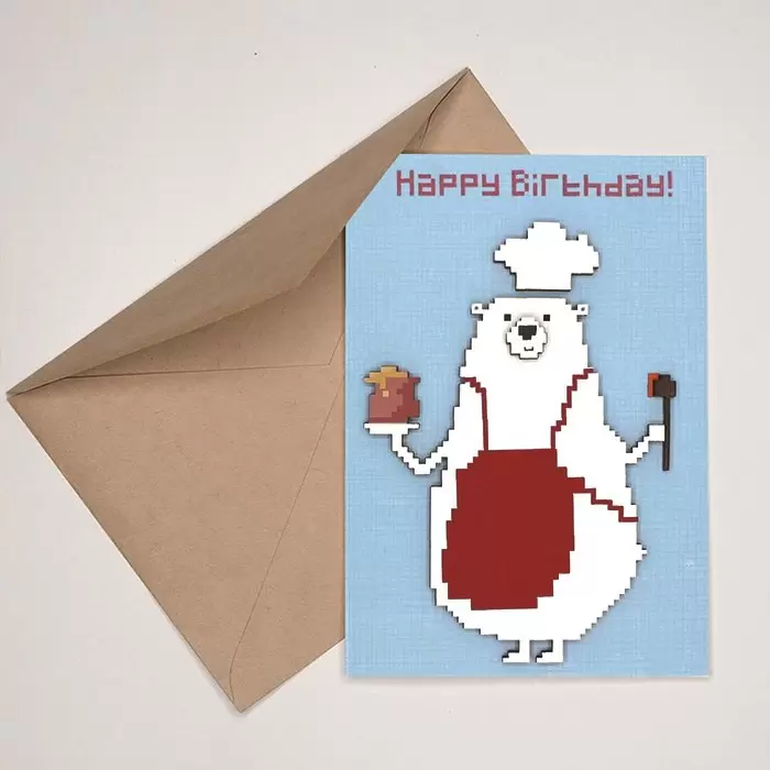 Открытка ручной работы "Happy Birthday!", А-272