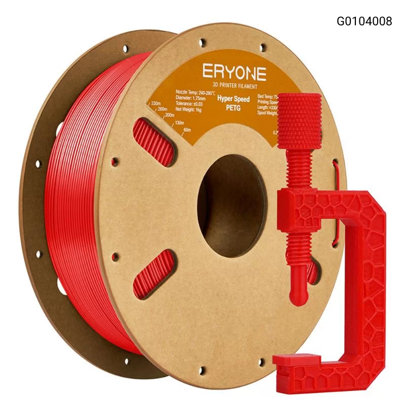 Пластик для 3D принтера Eryone High Speed PETG 1.75mm, 1KG/roll, Цвет Red