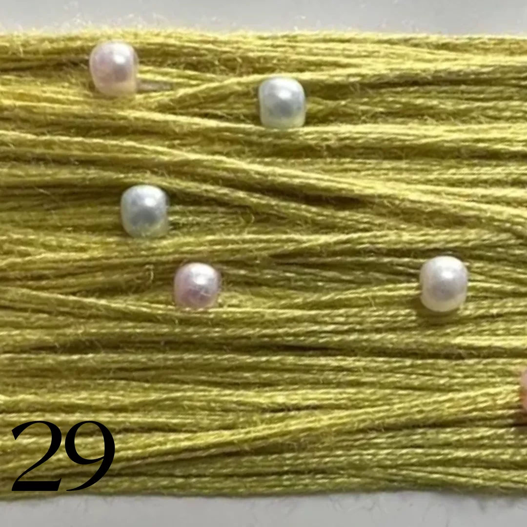Бусины на хлопке, Цвет 29, Хаки
