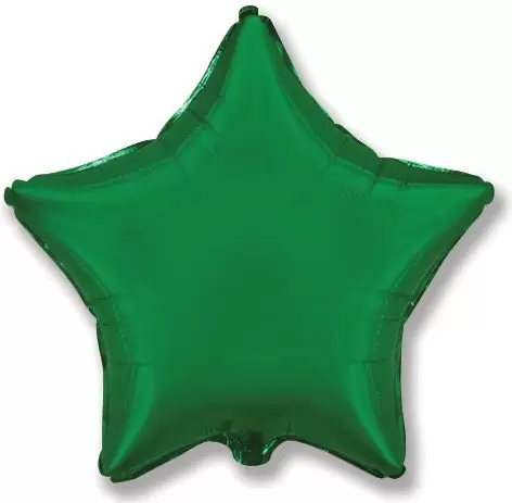 Шар с гелием (32"/81 см) Звезда, Зеленый