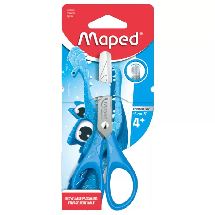 Ножницы 13см "Maped" "Essentials" закругленные лезвия, с европодвесом