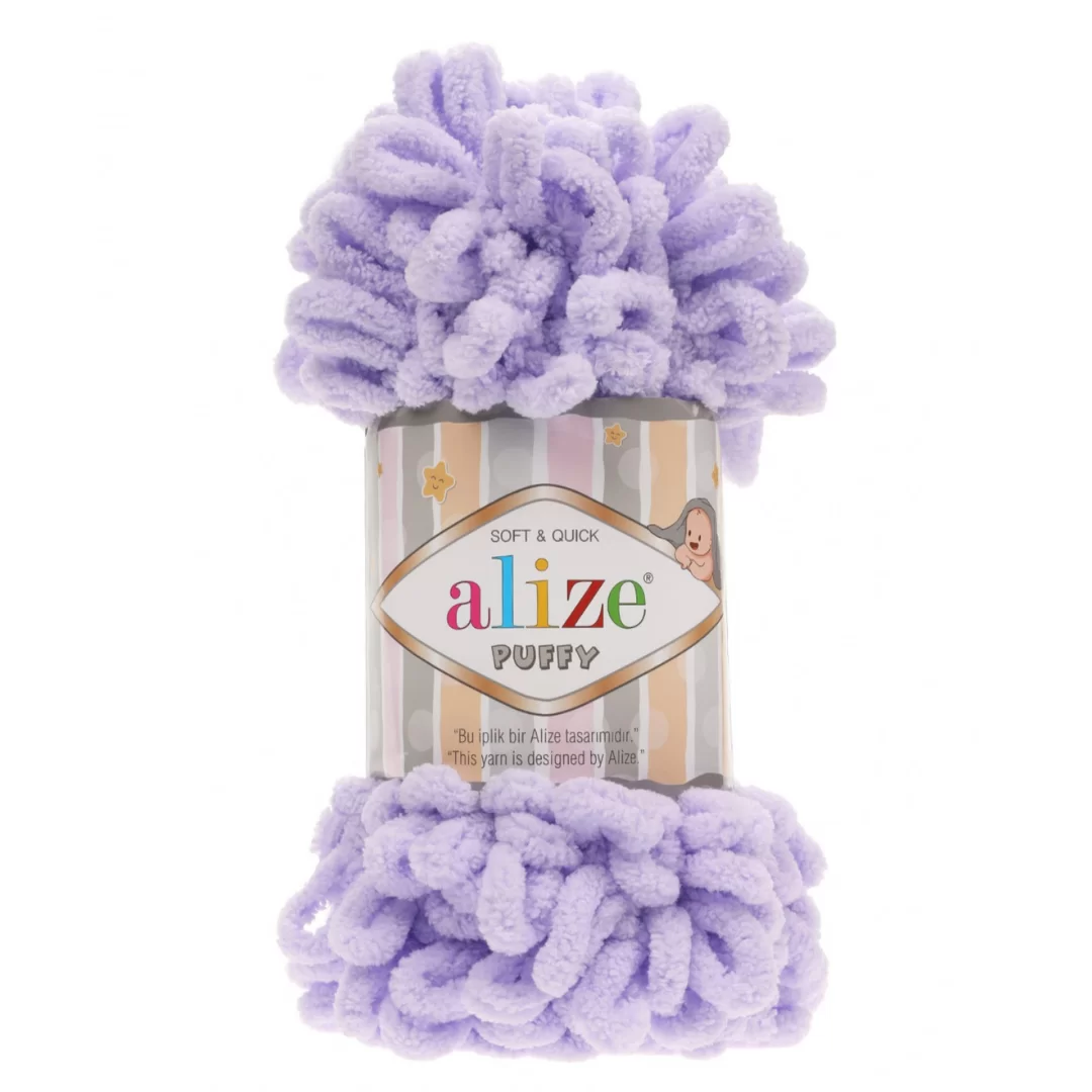 Пряжа Alize Puffy цвет 146 Нежная Сирень