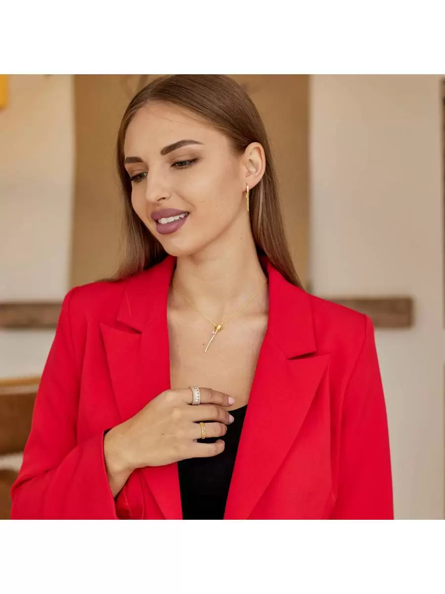 Серьги с позолотой, Crystal Shik