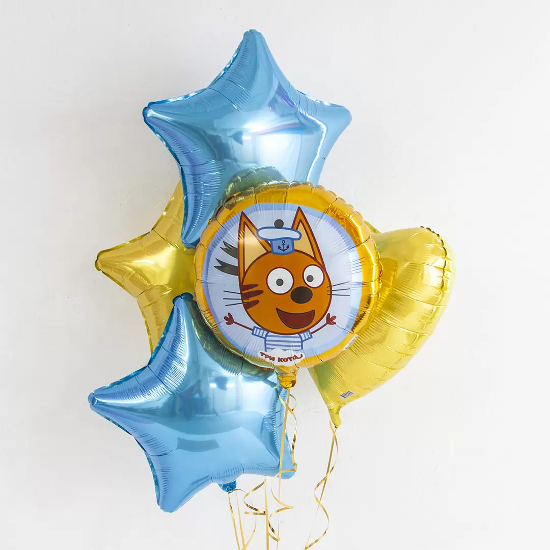 Шар с гелием (19"/48 см) Звезда, Светлое золото