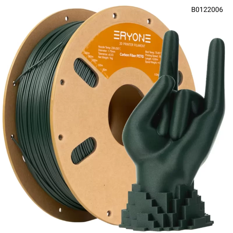 Пластик для 3D принтера Eryone Carbon Fiber PETG 1.75mm, 1KG/roll, Цвет Olive Green