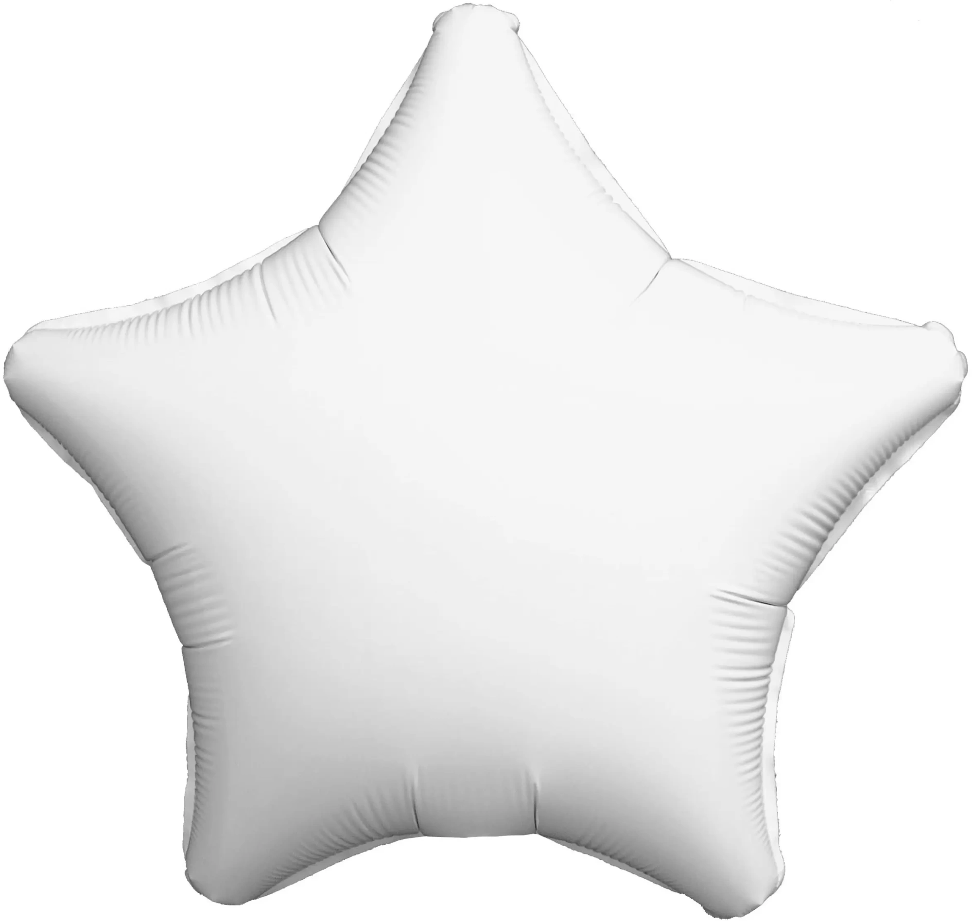 Шар с гелием (30"/76 см) Звезда, Белый