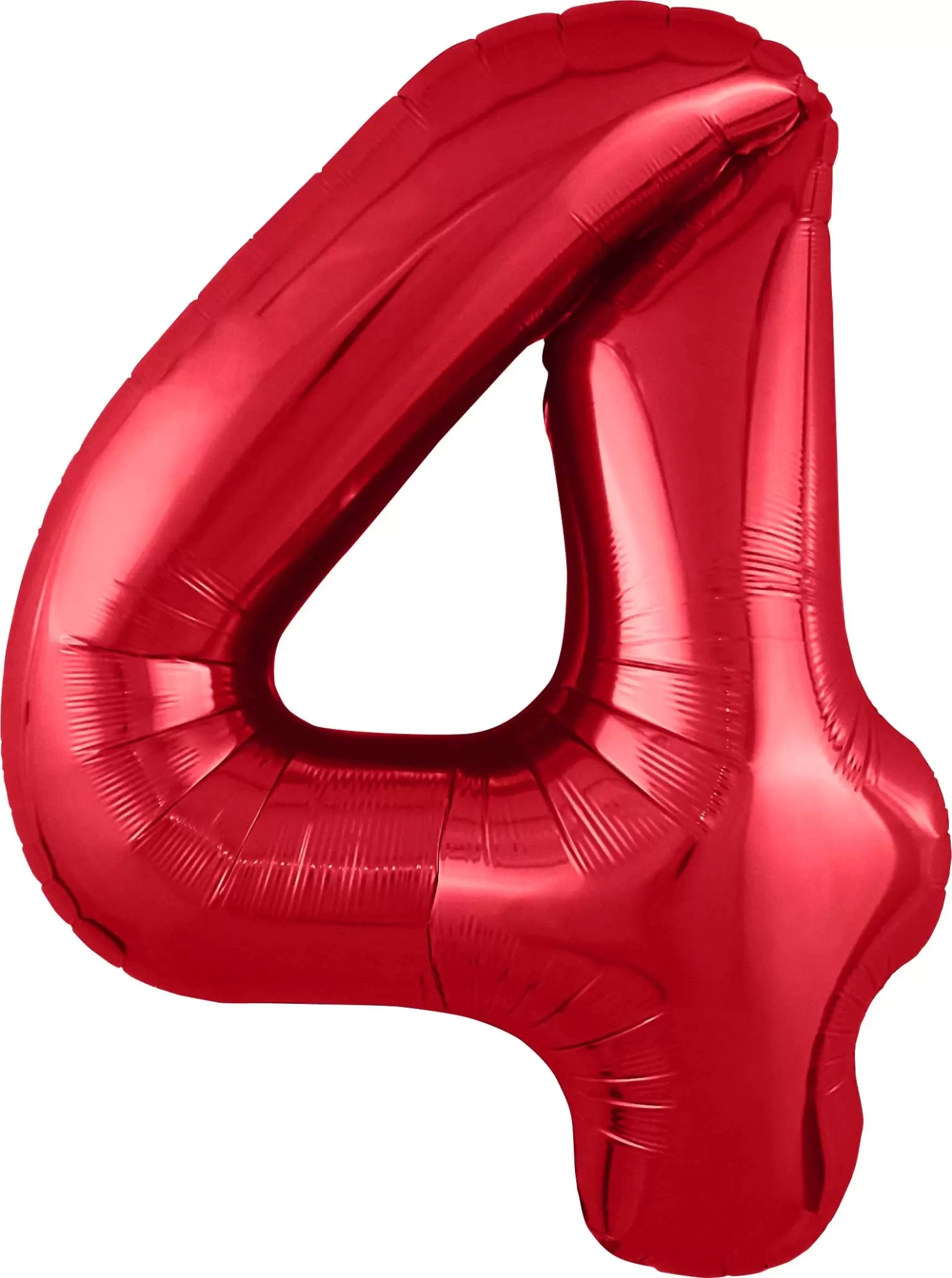 Шар с гелием (40"/102 см) Цифра, 4 Slim, Красный