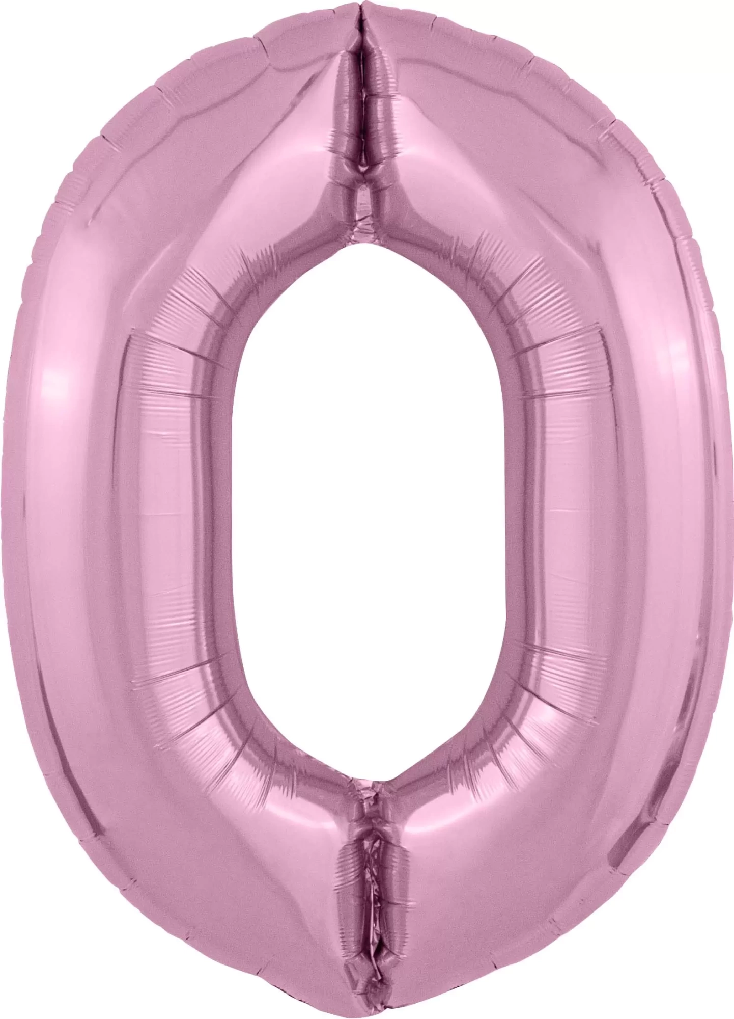Шар с гелием (40"/102 см) Цифра, 0, Slim, фламинго